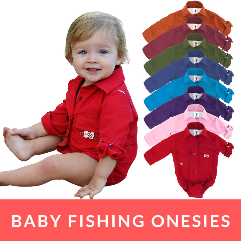 BullRed Clothing The Original Infant Fishing Shirt, Infant Unisex, Size: 9 Months, White
