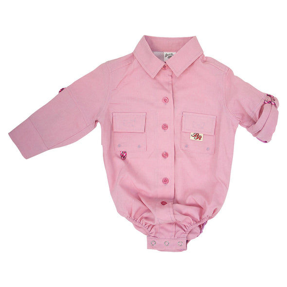 Bullred baby girl fishing outfit toddler clothes pink color