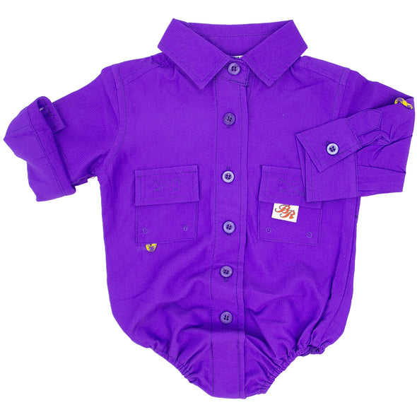 Bullred baby girl fishing outfit toddler clothes purple color