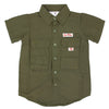 Kids Toddler fishing shirts authentic army green color