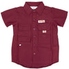 Kids Toddler fishing shirts authentic burgundy color