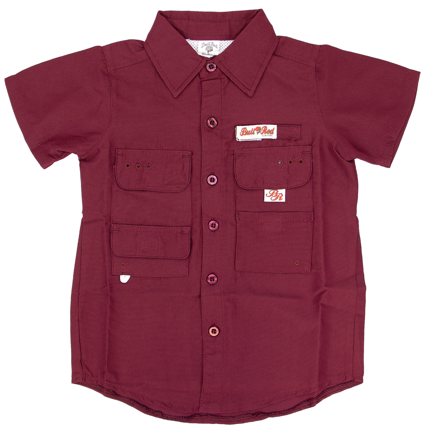 BullRed Clothing Toddler Fishing Shirts, Toddler Unisex, Size: 7, Red