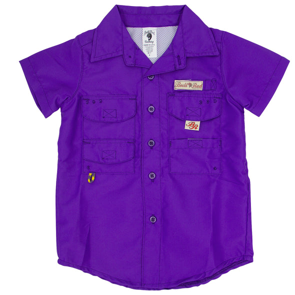 Kids Toddler Girls fishing shirts authentic purple color