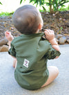 Bullred baby fishing shirt army green color