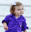 Bullred baby girl fishing shirt purple color
