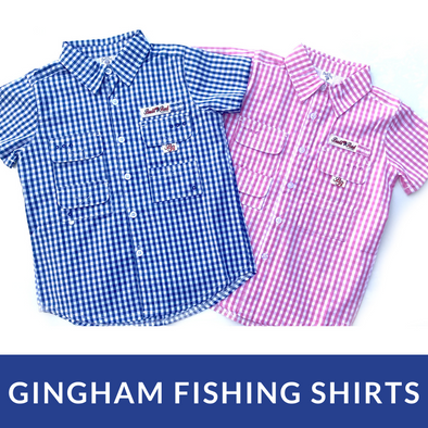Gingham Kids Fishing Shirts