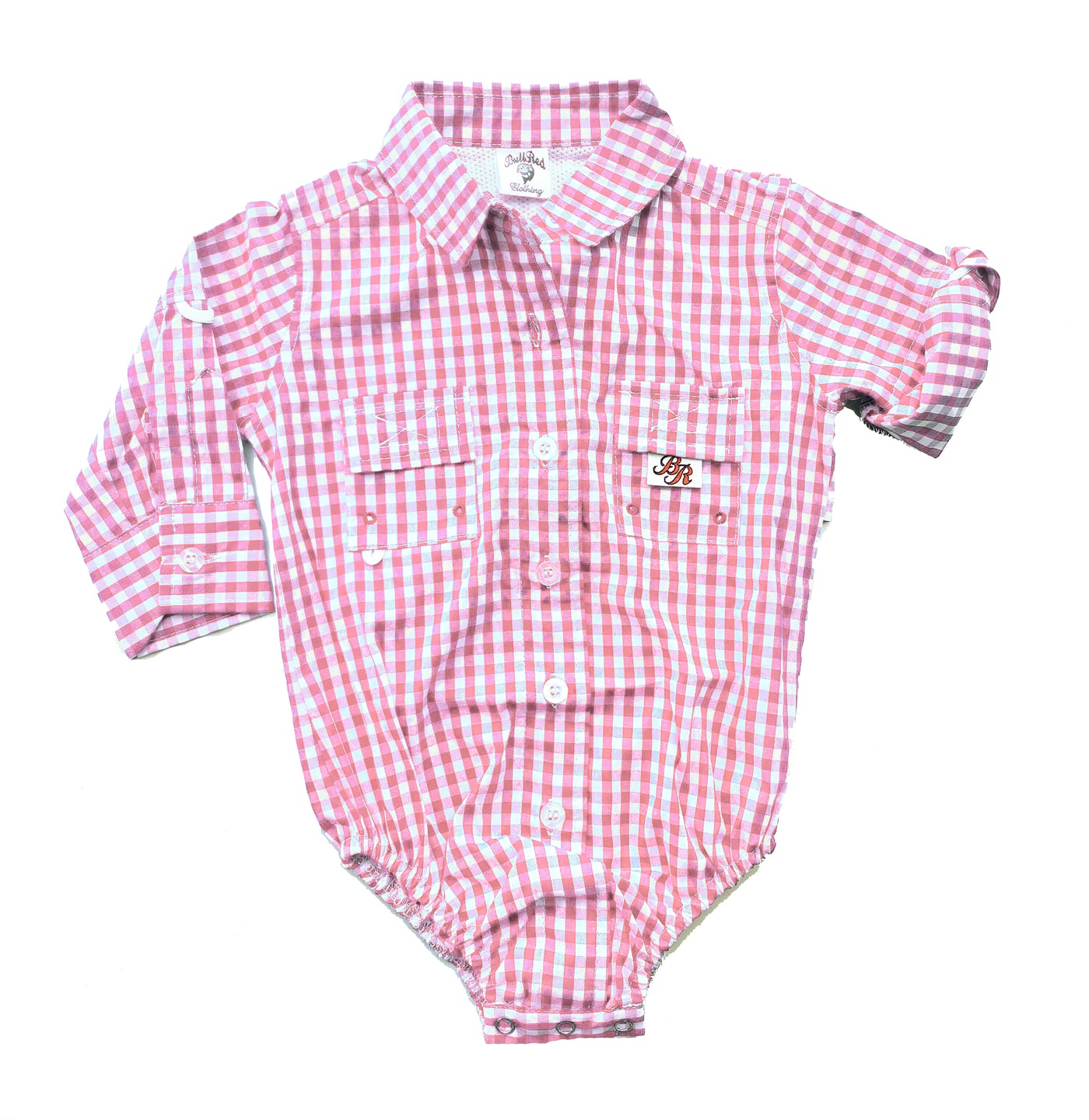 Baby/Infant Fishing Onesies | Baby Fishing One Piece Bodysuit Snapsuit 18 Month / Navy Gingham