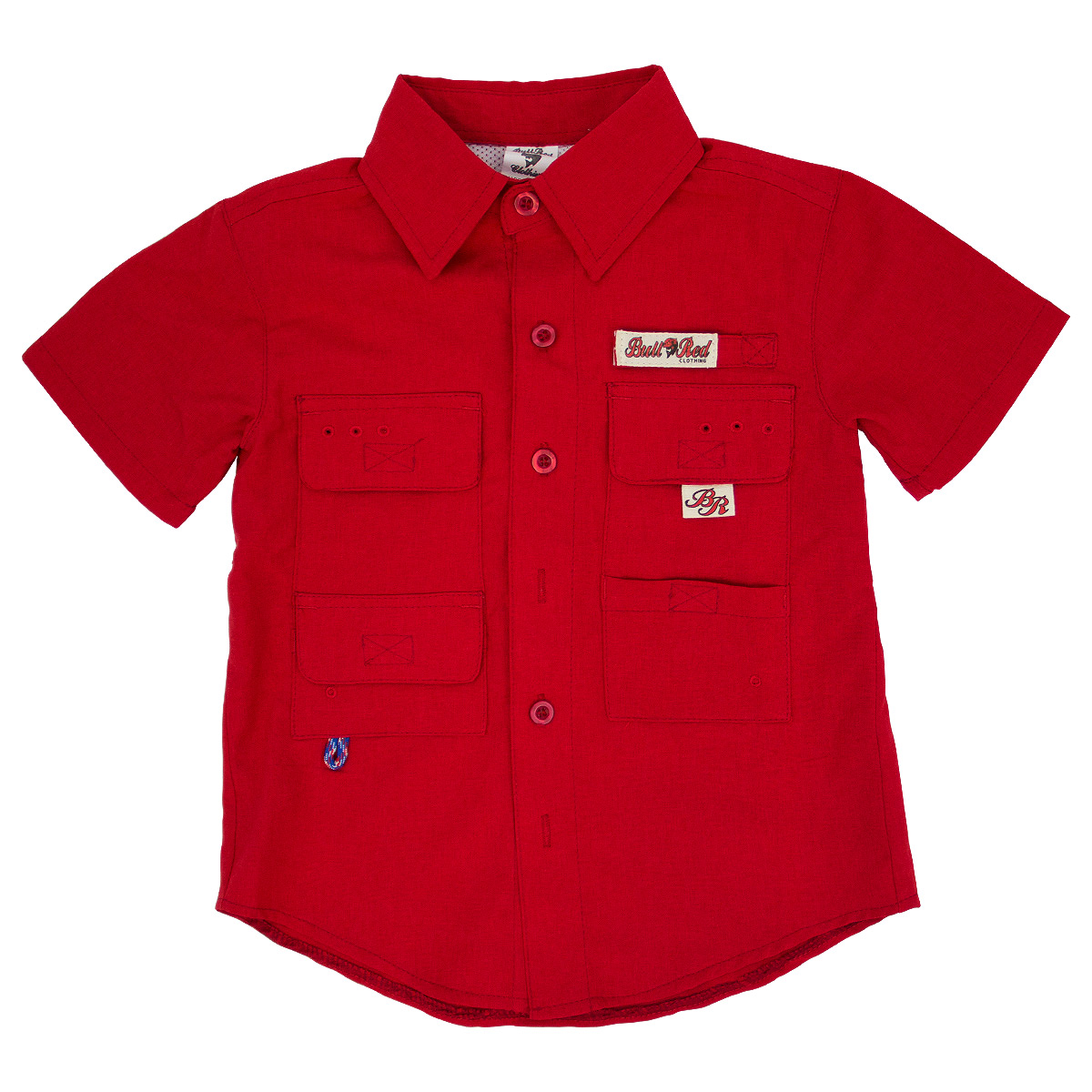 BullRed Clothing Toddler Fishing Shirts, Toddler Unisex, Size: 3T, Red